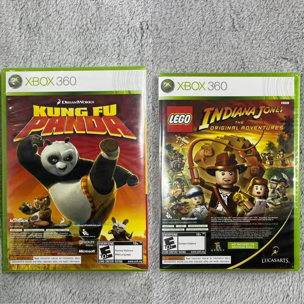 LEGO‎ Indiana Jones and Kung Fu Panda Dual Pack Microsoft Xbox 360 SEALED! New!